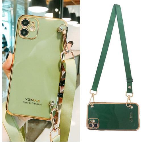 Crossbody Shoulder Strap Lanyard Protect Phone Case for Xiaomi Redmi 9C NFC 9A Redmi Note 9 9s 10s 8 7 10 Pro 9T Cover Silicone