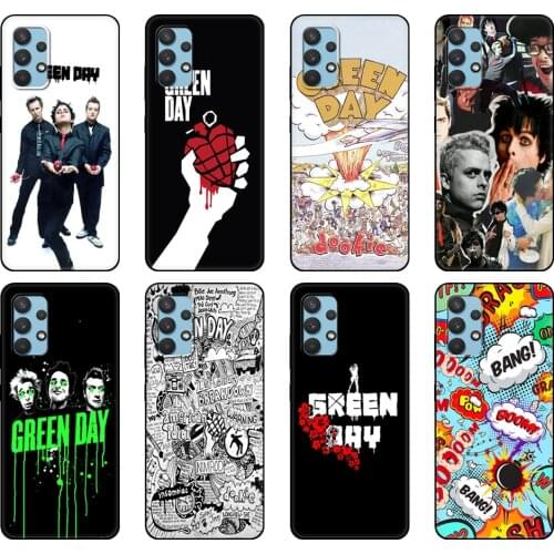 Black tpu Case For Samsung galaxy A32 A42 A52 A72 4g 5g S21 PLUS ultra back cover GREEN DAY DOOKIE AMERICAN