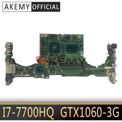 DA0BKLMBAB0 Laptop motherboard for For For Asus TUF Gaming FX503VM Test original mainboard I7-7700HQ GTX1060-3G