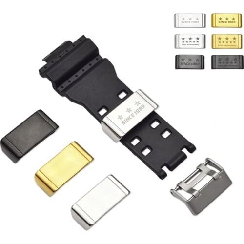 Metal Loop Holder Locker Bezel Ring Watch Band Strap Accessories for Casio Huawei Watch Black Gold Silver 18mm 20mm 22mm 24mm