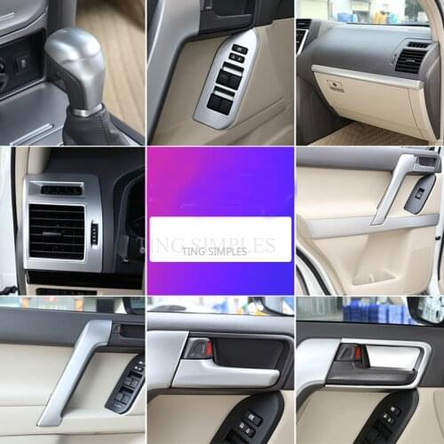 For Toyota Land Cruiser 150 Prado LC150 FJ150 2010-2017 Handle holder Steering Wheel Gear Cover Chrome Car Styling Accessories