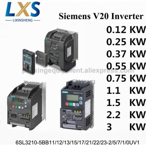 Siemens V20 Inverter 6SL3210-5BB11/12/13/15/17/21/22/23-2/5/7/1/0UV1
