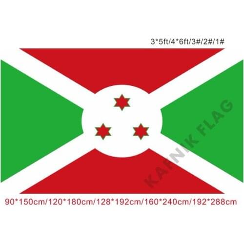 KAFNIK,free shipping 90x150cm/128*192cm/160*240cm/192*288cm big flags Burundi flags and banners for Indoor Outdoor Decorative