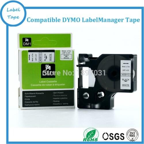 Dymo tape 40913 black on white 9mm*7m for DYMO D1 LABEL TAPE compatible dymo Label Manager label maker