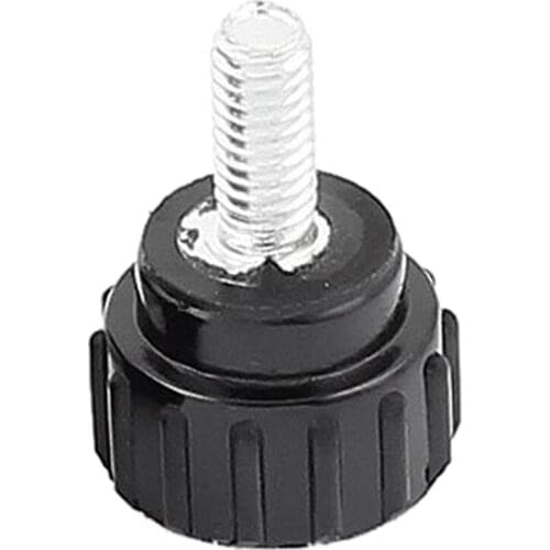 BMBY Hot 6 Pcs M4x10 Threaded Knurled Thumbscrew Grip Knobs Thumb Screw