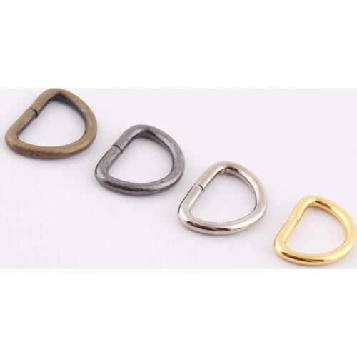 Mini Metal D Buckles 13mm D Rings Belt Shoes Strap Buckles Dee D Ring Buckles Clasp Webbing Belt