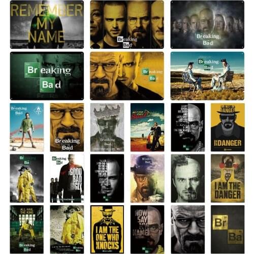 Breaking Bad Metal Poster Tin Sign Plaque Metal Vintage Wall Plate Metal Sign Bar Pub Club Wall Decor Retro Home Decor