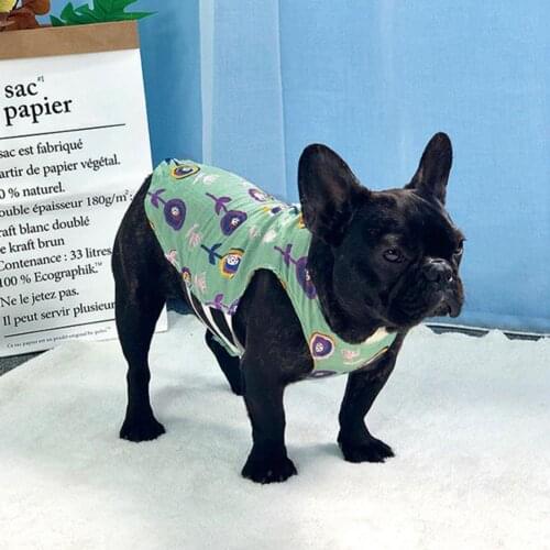 Pet Clothes Round Collar Skin Friendly Bright Color Pet Dog Vest for Outdoor Activity 강아지옷