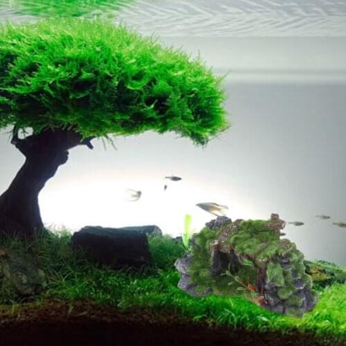 Aquarium Resin Moss Bridge Fish Play Cave Decor for Fish Tank Aquarium Ornament Landscape Underwater Ornament Decor Accessories