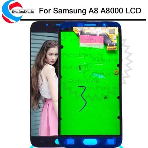 Super amoled test good For Samsung Galaxy A8 A8000 A800 A800F LCD Display Touch Screen Digitizer Full Assembly +Tracking Number