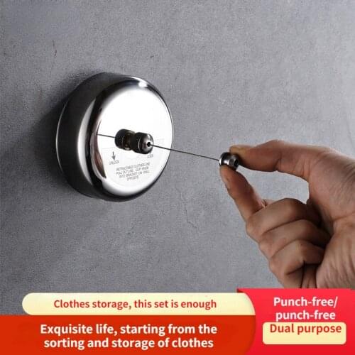 Clothes Drying Rack Rope Home Storage Stainless Steel Retractable Clotheslines Clothes Dryer Organiser Laundry Hanger