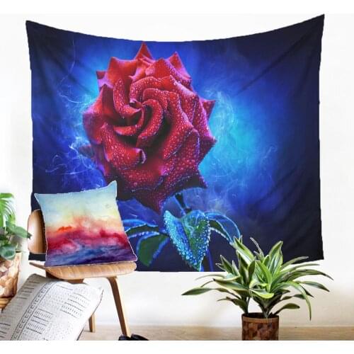 Fabric Wall Hanging Beauteous Tapestry Vivid Flowers Theme Gobelin Macrame Panel Decoration For Your Space Living Room Drom