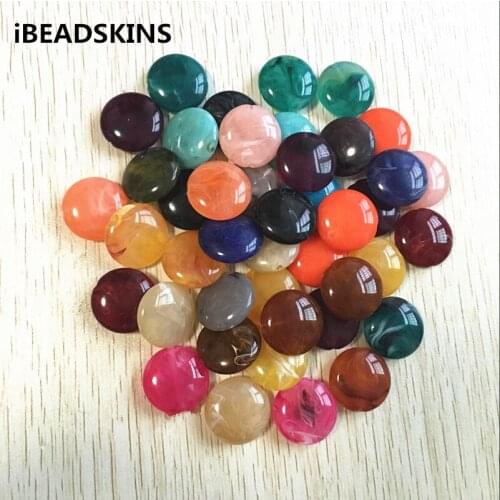 Choose color) 22mm 190pcs/lot Acrylic marble effect Coin shape (As shown) beads for DIY beads Jewelry necklace making