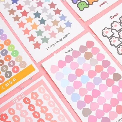 Yisuremia Kawaii 2PCS/Lot Decorative Adhesive Tape Dot Love Masking Washi Tape DIY Planner Scrapbooking Sticker Label Stationery