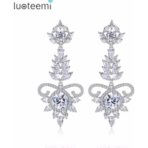 LUOTEEMI Brand 2017 New Refinement Fashion Drop Earrings Geometric Shape Jewelry Ornament For Women Girl In Wedding Party