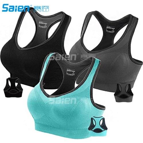 Women Racerback Sports Bras - Padded Seamless High Impact Support for Yoga Gym Activewear Bra