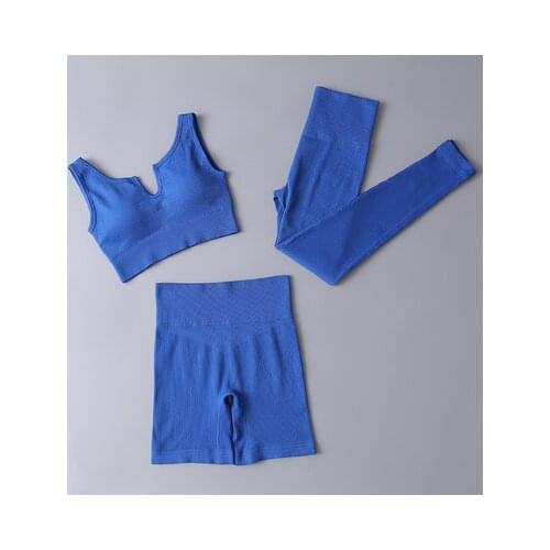 Women Running Seamless Yoga Set Sport Bra Gym Clothing Workout Shorts High Waist Leggings Lingerie Suits Fitness Pants Tracksuit