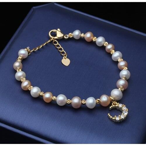 Cute Real Natural Freshwater Pearl Bracelet Multi Color Bridal Pearl Bracelet Fine Pearl Jewelry For Women