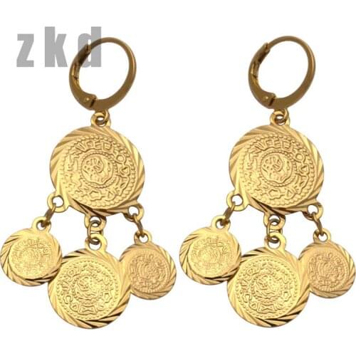 Zkd islam muslim Turkey Coins Arab Coins Earrings