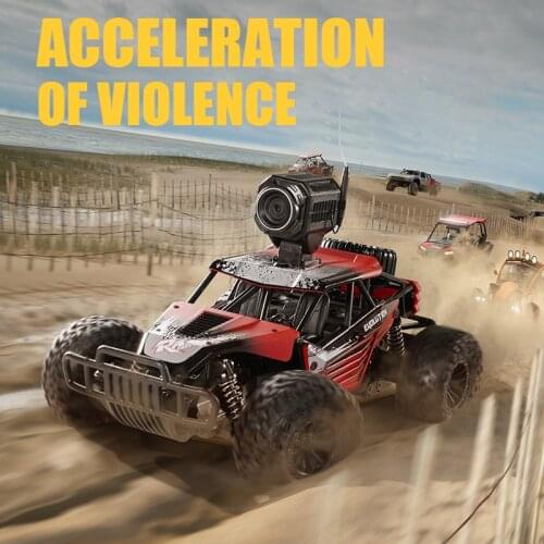 1:18 RC Car with WiFi FPV HD Camera 4WD 2.4GHz 4x4 Bigfoot Radio Remote Control Car High Speed Off-Road Vehicle Truck Toys