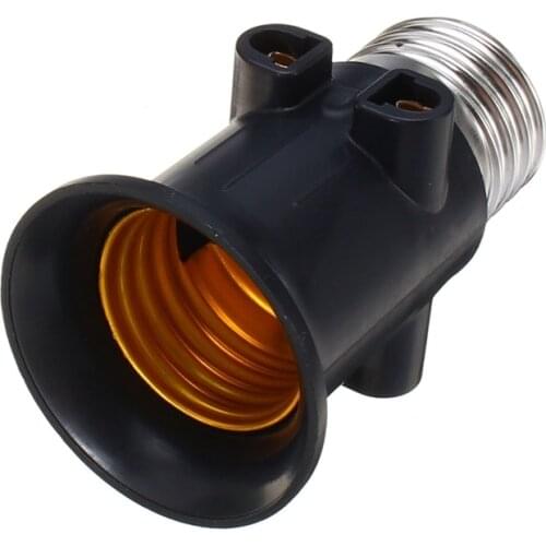 1pcs E27 Bulb Adapter 4A PBT Fireproof Lamp Holder Base Socket with EU Plug AC100-240V Support Dropshipping