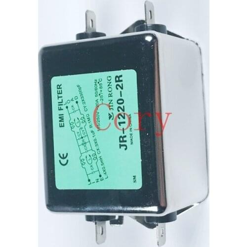 1PCS Power Line Filter AC 115/250V, 50/60Hz 20A Rated Current JR-1220-2R