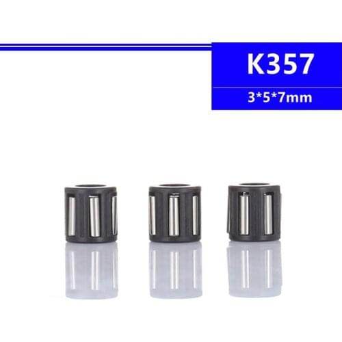 100pcs/500pcs K357 3*5*7mm K3*5*7TN radial needle roller cage assemblies 3x5x7mm needle roller bearing