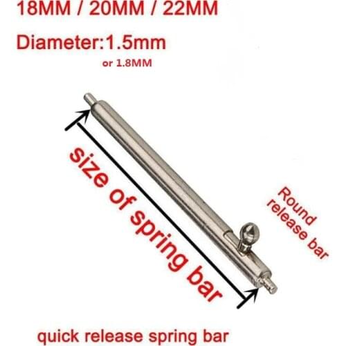 1000pcs. 1.5mm/1.8MM Quick Release Watch Spring Bars. Spring Bars Pins 16MM 18MM 20MM 22MM 24MM