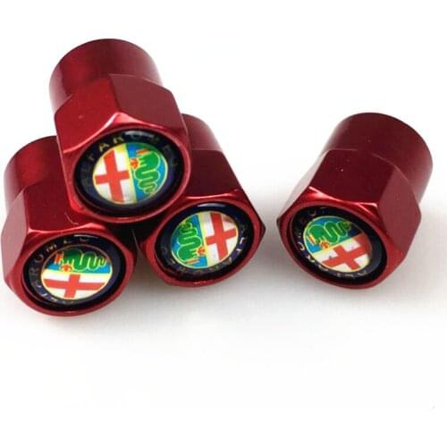 4pcs Car-Styling Car Wheel Tire Valve Tyre Caps Case For For Alfa Romeo 159 147 156 Giulietta Mito Car Motorcycle Accessories