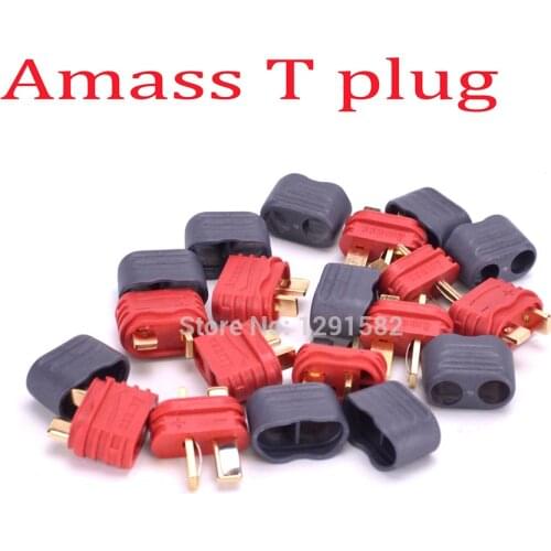 5pair / 10pair Amass T Plug Deans Connector With Sheath Housing For RC Lipo Battery