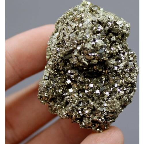 76g naturel rare shiny cubic pyrite mineral specimen stones and crystals healing crystals quartz