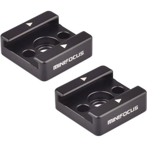 2 Pack Cold Shoe Mount Adapter Base Bracket with 1/4" Thread Mounting Screws for Camera Cage Moniter LED Light Microphone Flash