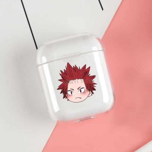 Kirishima Anime Cases For Apple AirPods 1 2 Case Clear Wireless Bluetooth Earphone Case Protective Shell