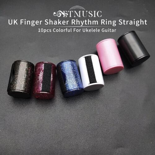 10PCS Ukulele Partner Finger Shaker Shot Rhythm Ring Sand Bell Sand Sound Egg Shaker Hammer for Ukulele Guitar
