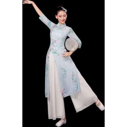 Classical Dance Costume For Women Folk Dance Wear Performance Costume Fairy Cheongsam Dancer Outfit Designer Clothes JL2233