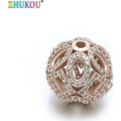 14*14mm Brass Cubic Zirconia Oval Beads for DIY Jewelry Accessories Making, Round shape Hole: 2.0mm, VZ180