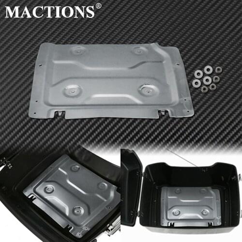 Motorcycle Chrome Tour Pak Pack Trunk Metal Base Plate For Harley Touring Street Glide Road Glide Road King FLHTK FLHR 2014-2020