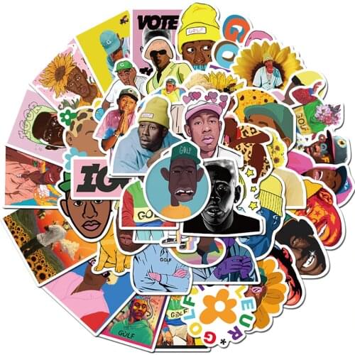 50PCS Rapper Tyler The Creator Graffiti Stickers Skateboard Phone Guitar Laptop Bicycle DIY Waterproof Sticker Decals Kid Toy