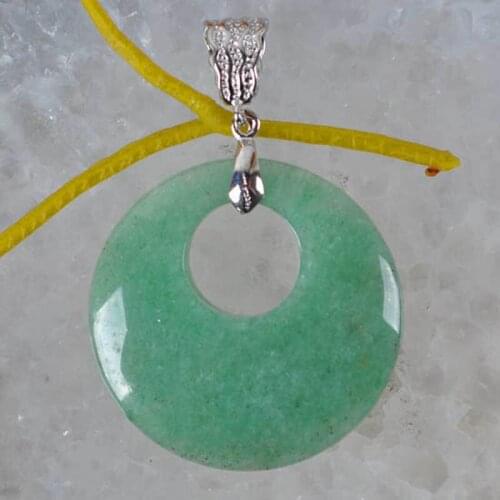 Natural Green Aventurine Stone Bead GEM Pendant Jewelry WS772