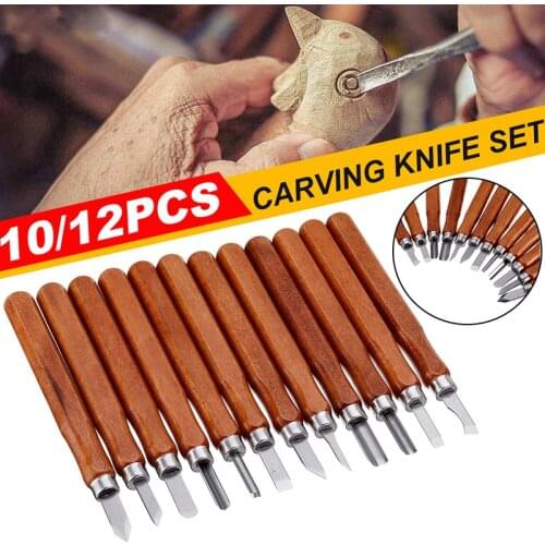 12pcs Wood Carving Chisel Knife for Professional Wood Cut DIY Detailed Woodworking Art Craft Nicking Cutter Gouges Hand Tools