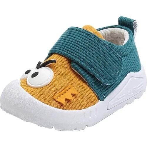 Infant First Walkers Shoes With Funny Big Eyes Pattern 2021 Fashion Baby Boy Causal Loafers and Toddler Girl Non-slip Shoe