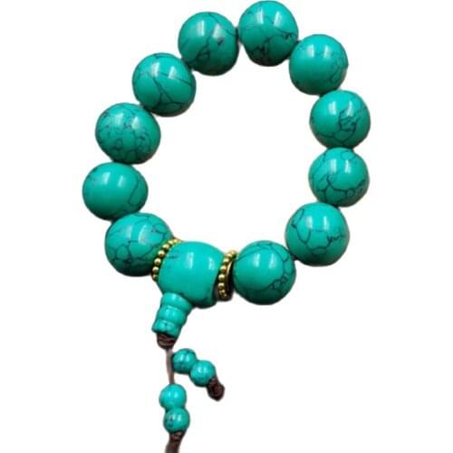 Optimized Natural Turquoise Ball Bead Bracelet 20mm Ball Bead Bracelet