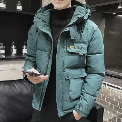 Winter Men Parka Jacket 2020 New Brand Thick Warm Big Pockets Casual Solid Color Hooded Outwear Coat Oversize 5XL Men Clothing