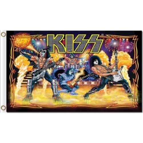 Custom 90x150cm hobby flag 3x5ft polyester Flag with kiss banners flag