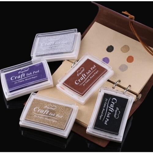 1Pc 2020 Hot Fashion Finger Print Colorful Oil Based Craft Ink Pad Rubber Stamps For Fabric Wood Paper Wedding DIY Craft Gift