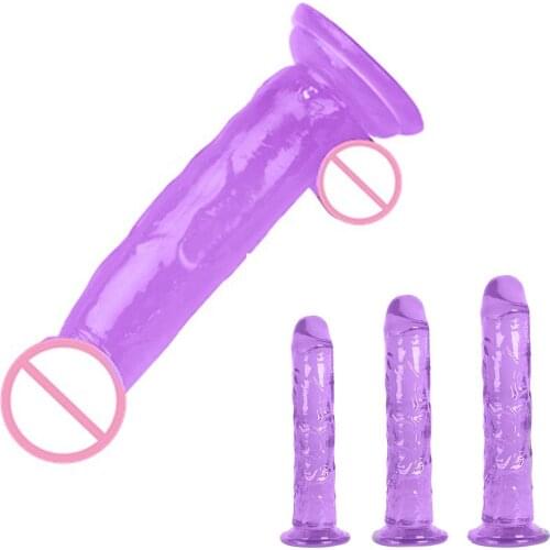 Realistic Penis Soft Dildo Suction Cup Women Masturbation G-spot Orgasms Sex Toy