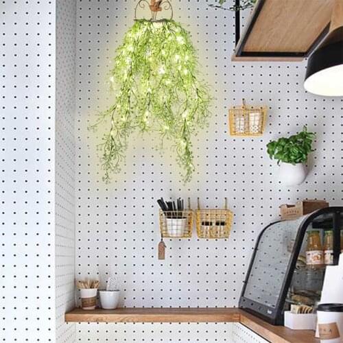 LED Indoor Restaurant Flower Rattan Lamp Living Room Corridor Chandelier Courtyard Balcony Decorative Ceiling Lamp