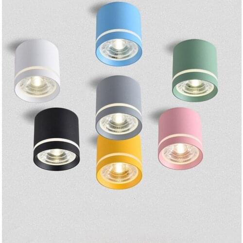 COB LED Downlight 7W 10W 12W 15W Multicolor Aluminum White Ceiling Light Dimmable 110V 220V Home Spotlight Indoor Lighting