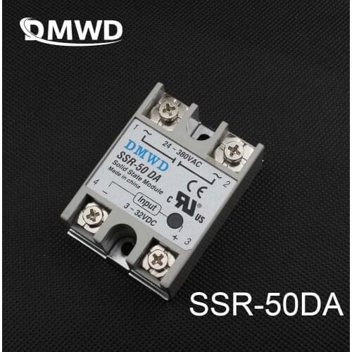 DMWD solid state relay SSR-50DA 50A 3-32V DC TO 24-380V AC SSR 50DA relay solid state dc-ac