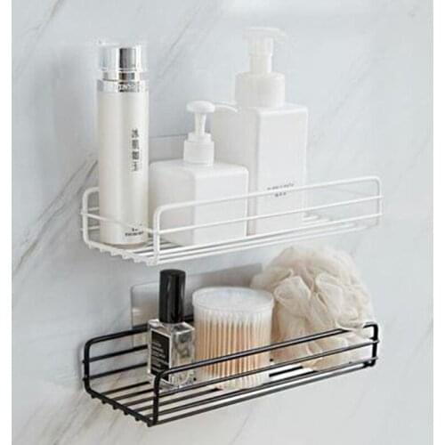Bathroom shelf Corner Storage Rack Organizer Shower Wall Shelf Adhesive No Drilling Iron Kitchen Bathroom Shelve Kitchen